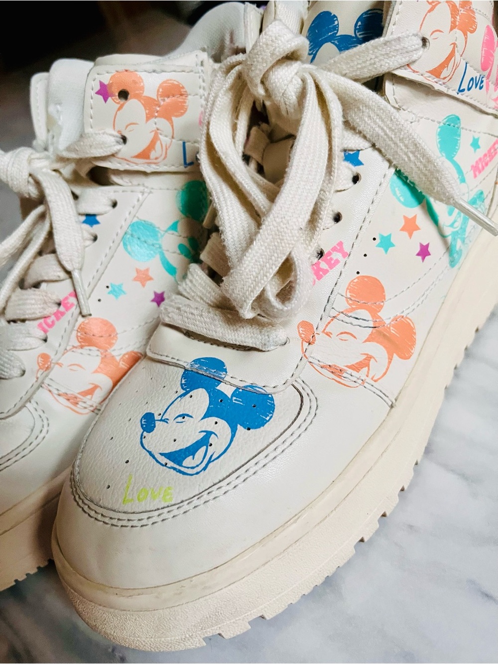 Zara Sneakers with Multicolor Mickey Prints